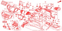 ABBELLIMENTO STRUMENTI (COTE DE PASSAGER) (LH) per Honda ACCORD DIESEL 2.2 LUXURY 4 Porte 5 velocità automatico 2014
