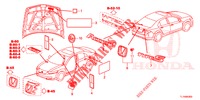 EMBLEME/ETICHETTE CAUZIONE  per Honda ACCORD DIESEL 2.2 LUXURY 4 Porte 5 velocità automatico 2014