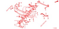 PARAURTI POSTERIORE  per Honda ACCORD DIESEL 2.2 LUXURY 4 Porte 5 velocità automatico 2014