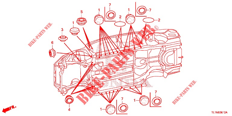 ANELLO DI TENUTA (INFERIEUR) per Honda ACCORD DIESEL 2.2 LUXURY 4 Porte 5 velocità automatico 2014