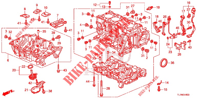 BLOCCO CILINDRO/SCODELLO OLIO (DIESEL) per Honda ACCORD DIESEL 2.2 LUXURY 4 Porte 5 velocità automatico 2014