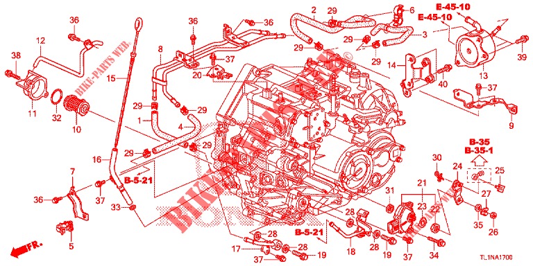 CALIBRO LIVELLO OLIO/CONDOTTO ATF (DIESEL) per Honda ACCORD DIESEL 2.2 LUXURY 4 Porte 5 velocità automatico 2014