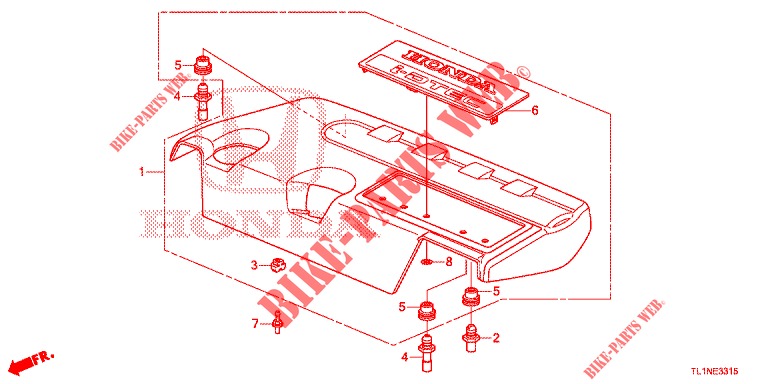 COPERTURA MOTORE (DIESEL) per Honda ACCORD DIESEL 2.2 LUXURY 4 Porte 5 velocità automatico 2014