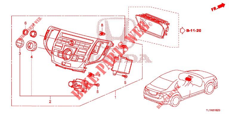 MODULO CENTRO (NAVIGATION) per Honda ACCORD DIESEL 2.2 LUXURY 4 Porte 5 velocità automatico 2014