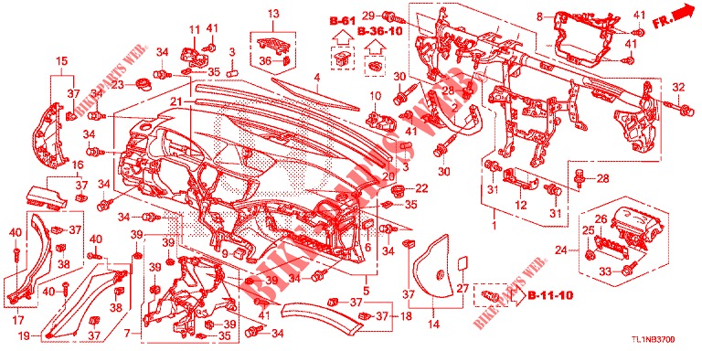 PANNELLO STRUMENTI (LH) per Honda ACCORD DIESEL 2.2 LUXURY 4 Porte 5 velocità automatico 2014