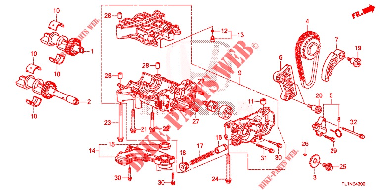 POMPA OLIO (DIESEL) per Honda ACCORD DIESEL 2.2 LUXURY 4 Porte 5 velocità automatico 2014