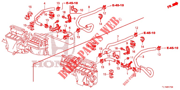 TUBO ACQUA/CONDOTTO RISCALDATORE (DIESEL) per Honda ACCORD DIESEL 2.2 LUXURY 4 Porte 5 velocità automatico 2014