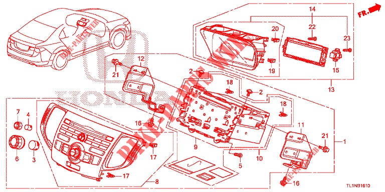 UNITA' AUDIO  per Honda ACCORD DIESEL 2.2 LUXURY 4 Porte 5 velocità automatico 2014