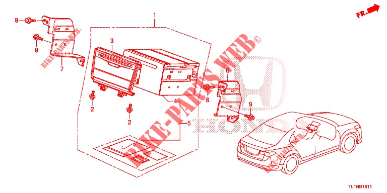 UNITA' AUDIO (NAVIGATION) per Honda ACCORD DIESEL 2.2 LUXURY 4 Porte 5 velocità automatico 2014