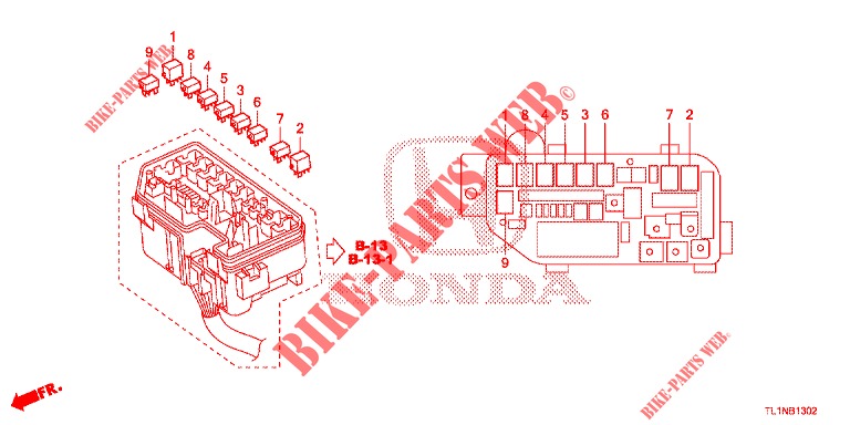 UNITA DI CONTROLLO (COMPARTIMENT MOTEUR) (2) per Honda ACCORD DIESEL 2.2 LUXURY 4 Porte 5 velocità automatico 2014