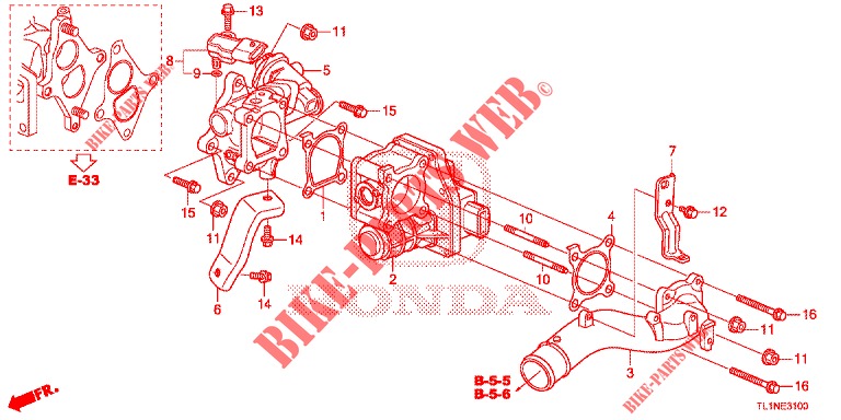 VALVOLA CONT. VORTICE (DIESEL) per Honda ACCORD DIESEL 2.2 LUXURY 4 Porte 5 velocità automatico 2014