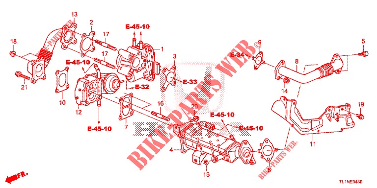 VALVOLA EGR (DIESEL) per Honda ACCORD DIESEL 2.2 LUXURY 4 Porte 5 velocità automatico 2014