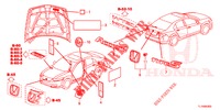 EMBLEME/ETICHETTE CAUZIONE  per Honda ACCORD 2.0 COMFORT 4 Porte 6 velocità manuale 2015