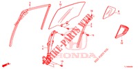 VETRO PORTIERA POSTERIORE/REGOLATORE PORTIERA  per Honda ACCORD 2.0 COMFORT 4 Porte 6 velocità manuale 2015