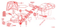 EMBLEME/ETICHETTE CAUZIONE  per Honda ACCORD DIESEL 2.2 COMFORT 4 Porte 6 velocità manuale 2015