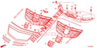 GRIGLIA ANTERIORE/MODANATURA  per Honda ACCORD TOURER DIESEL 2.2 S 5 Porte 6 velocità manuale 2014