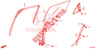 VETRO PORTIERA POSTERIORE/REGOLATORE PORTIERA  per Honda ACCORD TOURER DIESEL 2.2 S 5 Porte 6 velocità manuale 2014