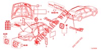 EMBLEME/ETICHETTE CAUZIONE  per Honda ACCORD TOURER DIESEL 2.2 S 5 Porte 5 velocità automatico 2014