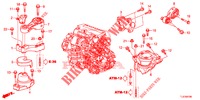 MONTATORI MOTORE (DIESEL) (AT) per Honda ACCORD TOURER DIESEL 2.2 S 5 Porte 5 velocità automatico 2014