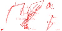 VETRO PORTIERA POSTERIORE/REGOLATORE PORTIERA  per Honda ACCORD TOURER DIESEL 2.2 S 5 Porte 5 velocità automatico 2014
