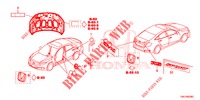 EMBLEME/ETICHETTE CAUZIONE  per Honda CIVIC 1.5 CONFORT 4 Porte 6 velocità manuale 2017