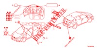 EMBLEME/ETICHETTE CAUZIONE  per Honda CIVIC 1.4 COMFORT 5 Porte 6 velocità manuale 2012