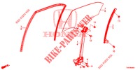 FINESTRE PORTIERE POST./REGOLATORE  per Honda CIVIC 1.4 COMFORT 5 Porte 6 velocità manuale 2012