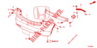 PARAURTI POSTERIORE  per Honda CIVIC 1.4 COMFORT 5 Porte 6 velocità manuale 2012