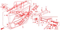 FODERAMENTO PORTIERA ANT. (LH) per Honda CIVIC 1.8 COMFORT 5 Porte 6 velocità manuale 2012