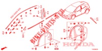 MODANATURA/PROTETTORE  per Honda CIVIC 1.8 COMFORT 5 Porte 6 velocità manuale 2012