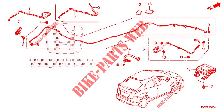 ANTENNA/ALTOPARLANTE (LH) per Honda CIVIC 1.8 COMFORT 5 Porte 6 velocità manuale 2012