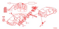 EMBLEME/ETICHETTE CAUZIONE  per Honda CIVIC 1.8 EXECUTIVE 5 Porte 6 velocità manuale 2012