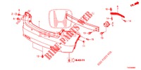 PARAURTI POSTERIORE  per Honda CIVIC 1.8 EXECUTIVE 5 Porte 6 velocità manuale 2012