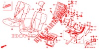 SEDILE POSTERIORE/CINTURA DI SICUREZZA (G.) per Honda CIVIC 1.8 EXECUTIVE 5 Porte 6 velocità manuale 2012