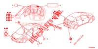EMBLEME/ETICHETTE CAUZIONE  per Honda CIVIC 1.8 EXECUTIVE 5 Porte 5 velocità automatico 2012