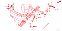 PARAURTI POSTERIORE  per Honda CIVIC 1.8 EXECUTIVE 5 Porte 5 velocità automatico 2012