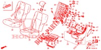 SEDILE POSTERIORE/CINTURA DI SICUREZZA (G.) per Honda CIVIC 1.8 EXECUTIVE 5 Porte 5 velocità automatico 2012
