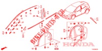 MODANATURA/PROTETTORE  per Honda CIVIC 1.8 S 5 Porte 6 velocità manuale 2012