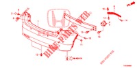 PARAURTI POSTERIORE  per Honda CIVIC 1.8 S 5 Porte 6 velocità manuale 2012