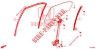 FINESTRE PORTIERE POST./REGOLATORE  per Honda CIVIC DIESEL 2.2 EXCLUSIVE 5 Porte 6 velocità manuale 2012