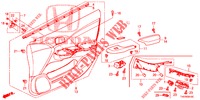 FODERAMENTO PORTIERA ANT. (LH) per Honda CIVIC DIESEL 2.2 EXCLUSIVE 5 Porte 6 velocità manuale 2012