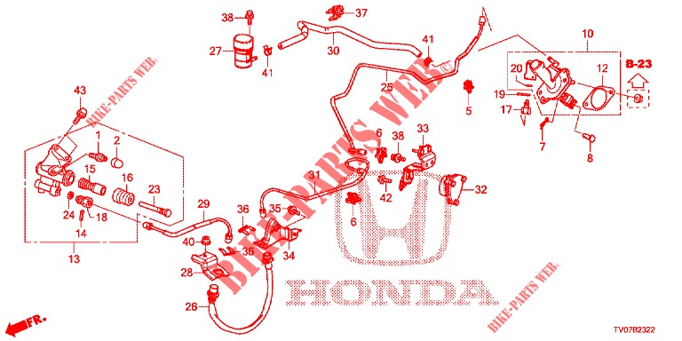 CILINDRO MAESTRO FRENO (DIESEL) (2.2L) (LH) per Honda CIVIC DIESEL 2.2 EXCLUSIVE 5 Porte 6 velocità manuale 2012