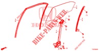FINESTRE PORTIERE POST./REGOLATORE  per Honda CIVIC DIESEL 2.2 S 5 Porte 6 velocità manuale 2012