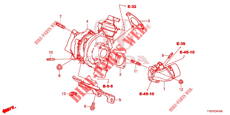 CARICATORE TURBO (DIESEL) (2.2L) per Honda CIVIC DIESEL 2.2 S 5 Porte 6 velocità manuale 2012