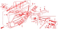 FODERAMENTO PORTIERA ANT. (LH) per Honda CIVIC DIESEL 2.2 EXECUTIVE 5 Porte 6 velocità manuale 2012