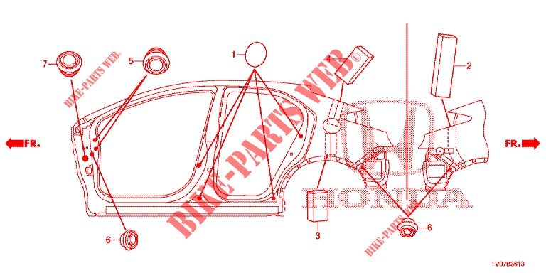 ANELLO DI TENUTA (LATERAL) per Honda CIVIC DIESEL 2.2 EXECUTIVE 5 Porte 6 velocità manuale 2012