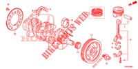 ALBERO A GOMITI/PISTONE (1.4L) per Honda CIVIC 1.4 S 5 Porte 6 velocità manuale 2013