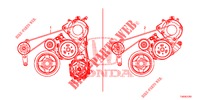 CINGHIA DELL'ALTERNATORE (1.8L) per Honda CIVIC 1.8 EXECUTIVE 5 Porte 6 velocità manuale 2013