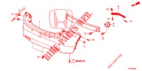 PARAURTI POSTERIORE  per Honda CIVIC 1.8 LIFESTYLE 5 Porte 6 velocità manuale 2013