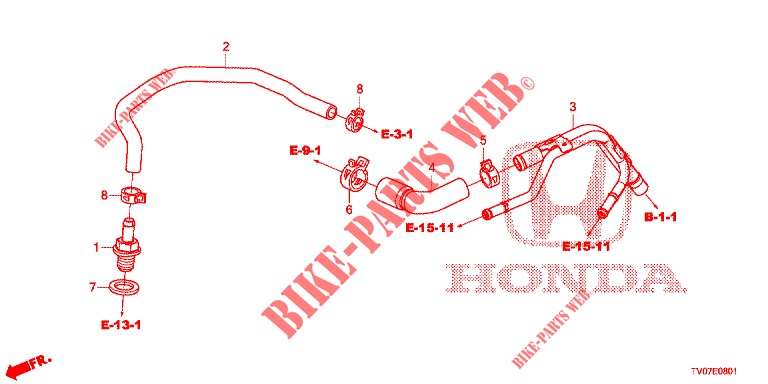 CONDOTTO ASPIRATORE (1.8L) per Honda CIVIC 1.8 LIFESTYLE 5 Porte 5 velocità automatico 2013
